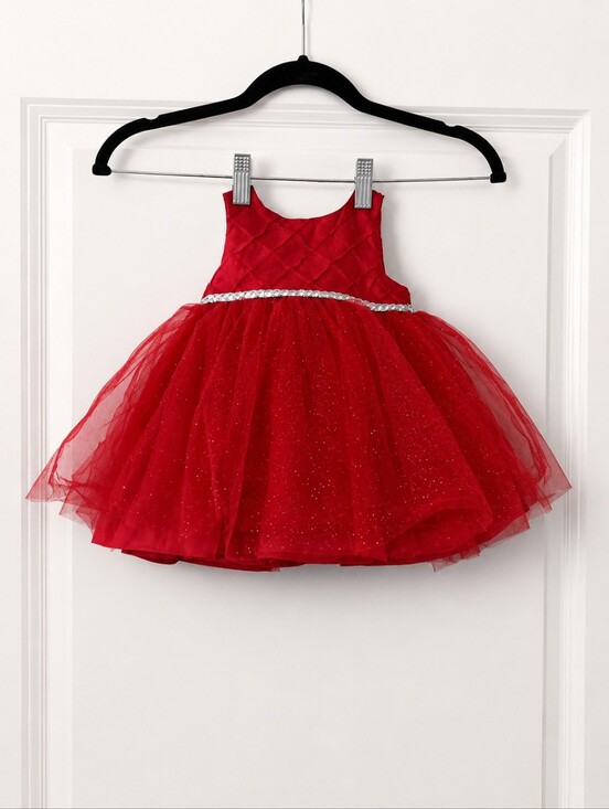 Marmellate Other - Red Sparkle Tulle Formal Dress For Baby Girls Size 0-3 Months